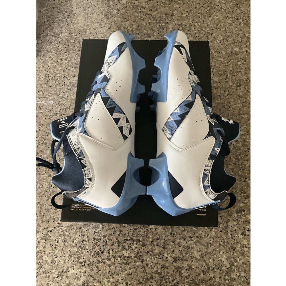 Nike Jordan 7 Low Vapor Edge UNC Player Exclusive Football Cleats Mens‎ Size 12 - Picture 8 of 16